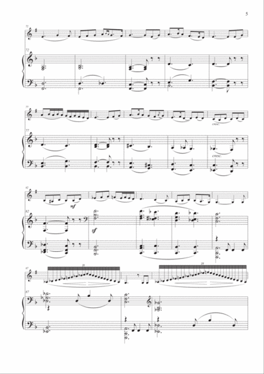 Scheherazade for Clarinet and Piano Chamber Music scores gallery preview page 5