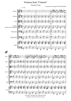 Toreador's Song (Fantasia from Carmen) for String Orchestra