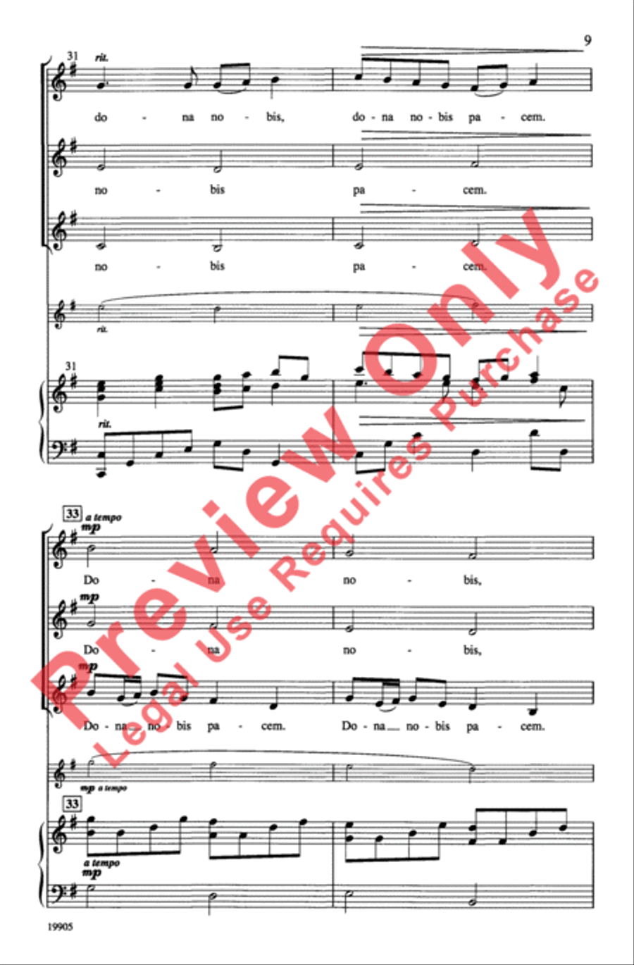 Pachelbel's Canon of Peace 3-Part scores gallery preview page 9