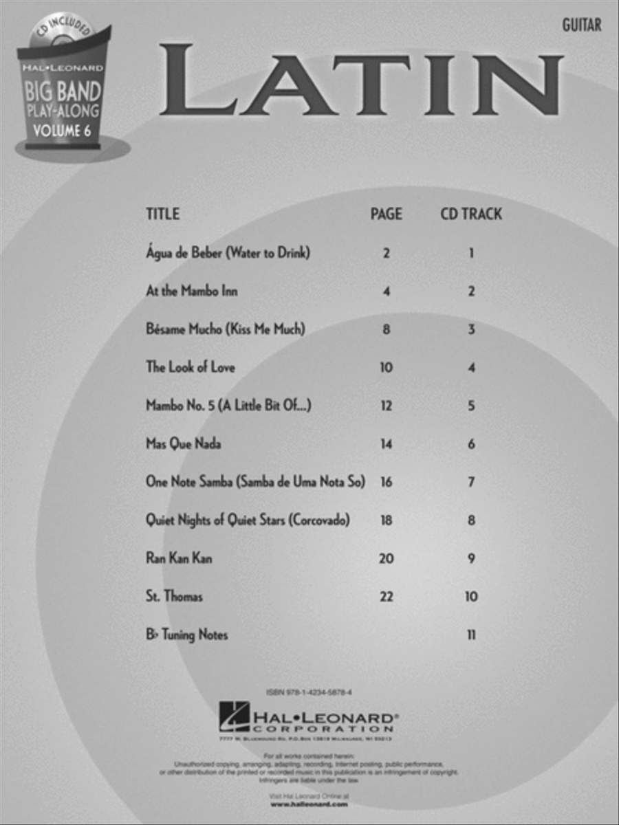 Latin - Guitar Big Band scores gallery preview page 2