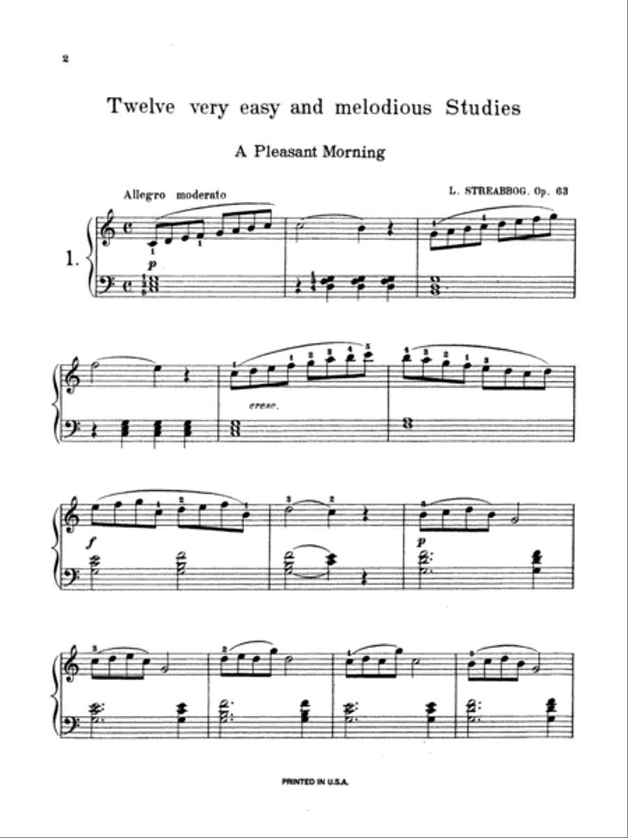 Twelve Very Easy and Melodious Studies, Op. 63 Piano Method scores gallery preview page 5