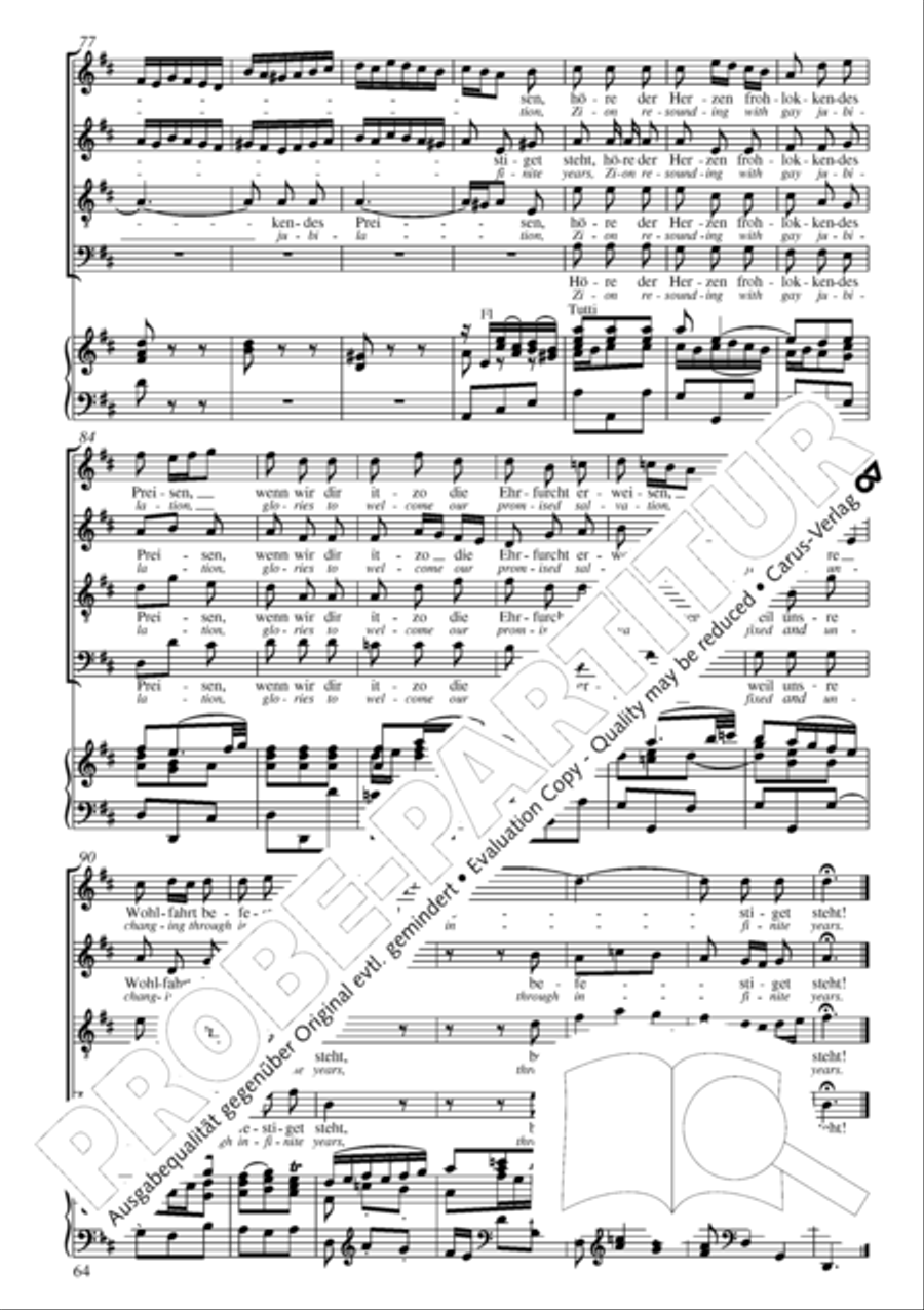 Christmas oratorio (Weihnachtsoratorium, Teile I-III) 4-Part scores gallery preview page 69