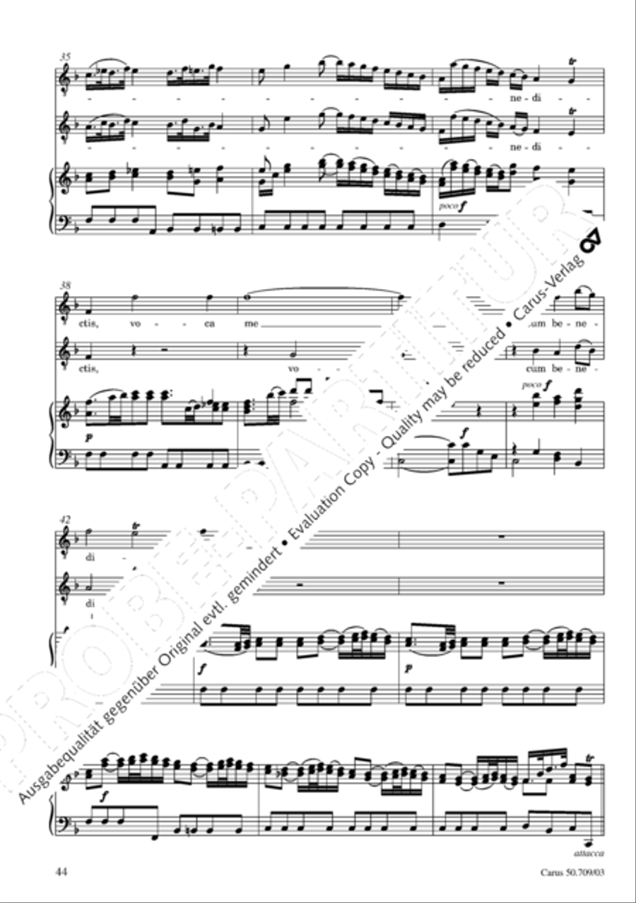 Requiem in E flat major 4-Part scores gallery preview page 45