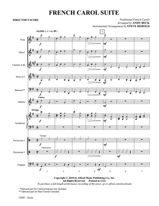 A French Carol Suite: Score