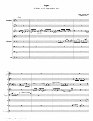 Fugue 24 from Well-Tempered Clavier, Book 1 (Conical Brass Octet)
