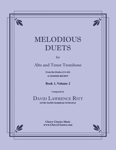 Melodious Duets to Rochut Etudes Alto Tenor Trombone