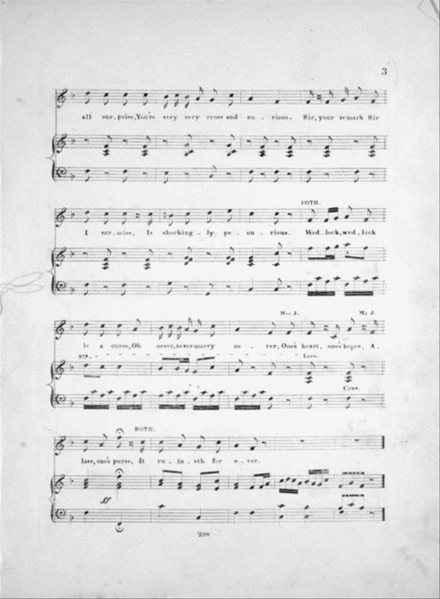 Comic Songs. Mr. and Mrs. Jones (Duett) Voice scores gallery preview page 3