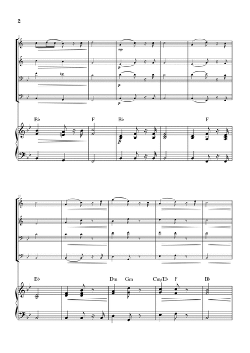 Wagner • Here Comes the Bride (Bridal Chorus) | brass quartet & piano accompaniment w/ chords image number null