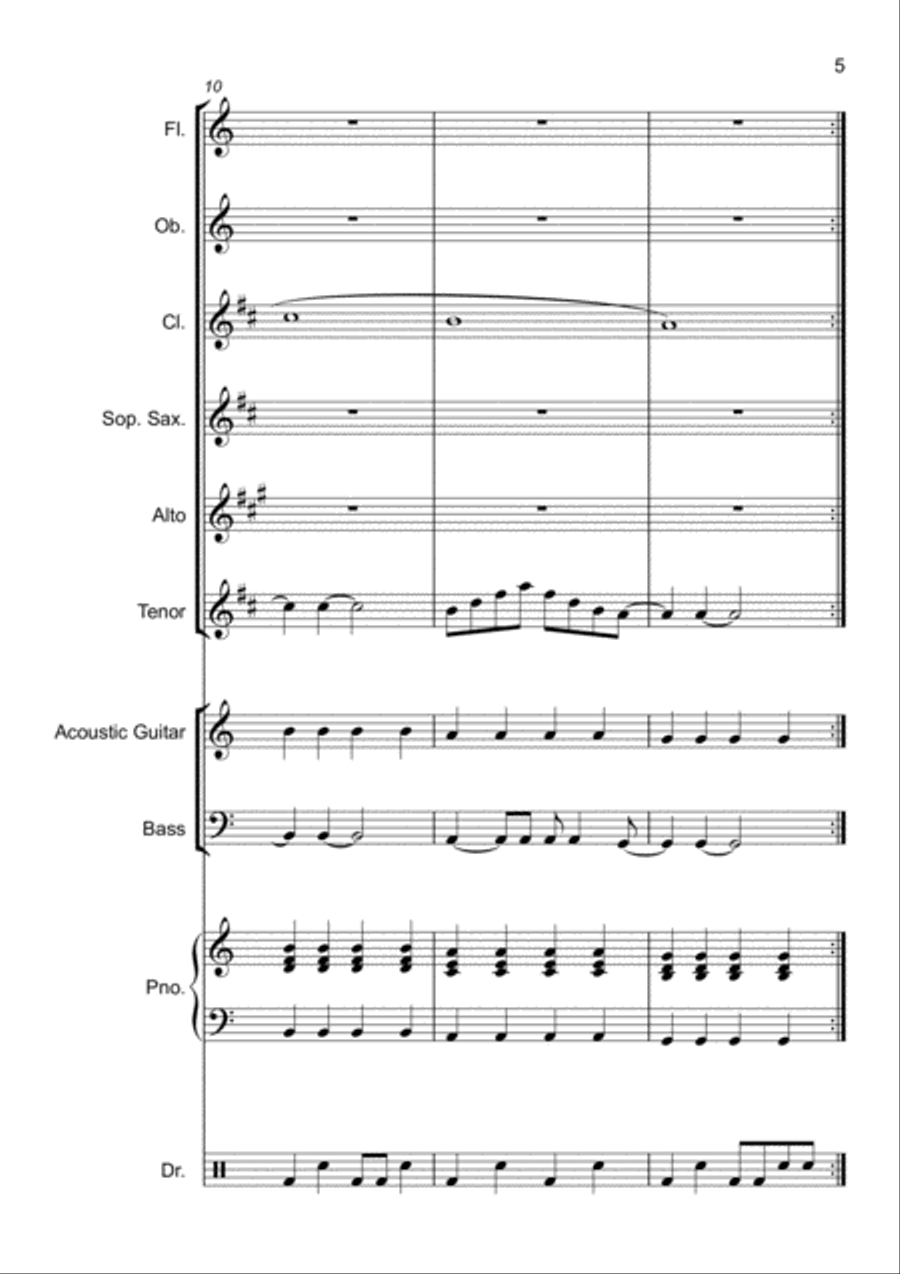 Sunrise (For Flexible/Big Band) Jazz Ensemble scores gallery preview page 5