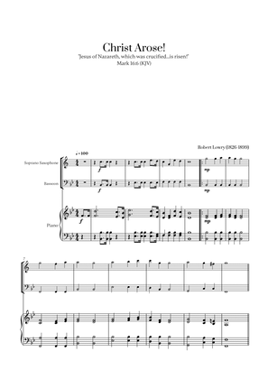 Robert Lowry - Christ Arose for Soprano Saxophone, Bassoon and Piano