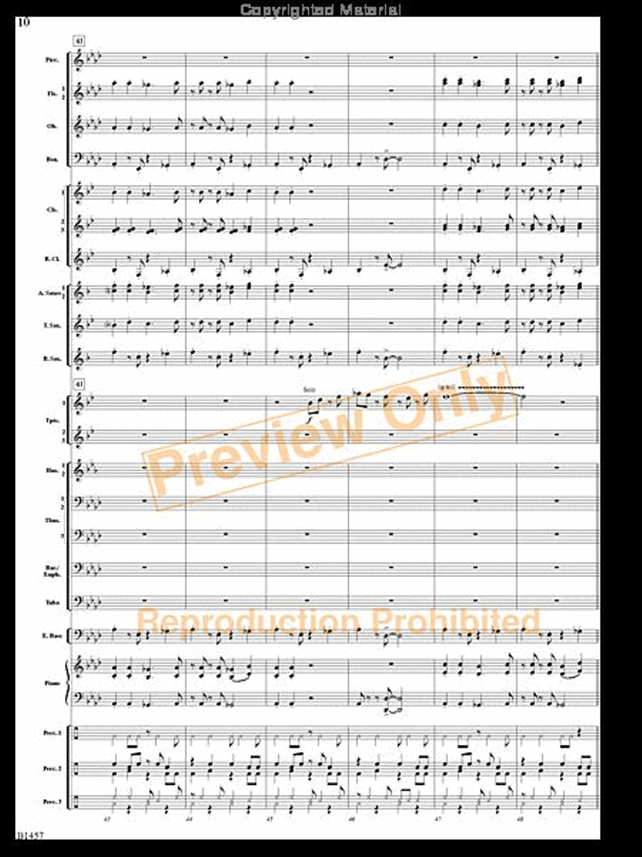 We Wish You a Mambo Christmas Concert Band scores gallery preview page 9
