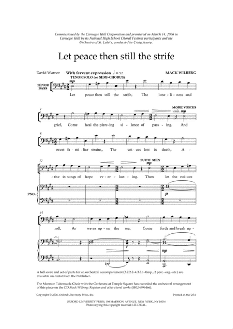 Let peace then still the strife 4-Part scores gallery preview page 2