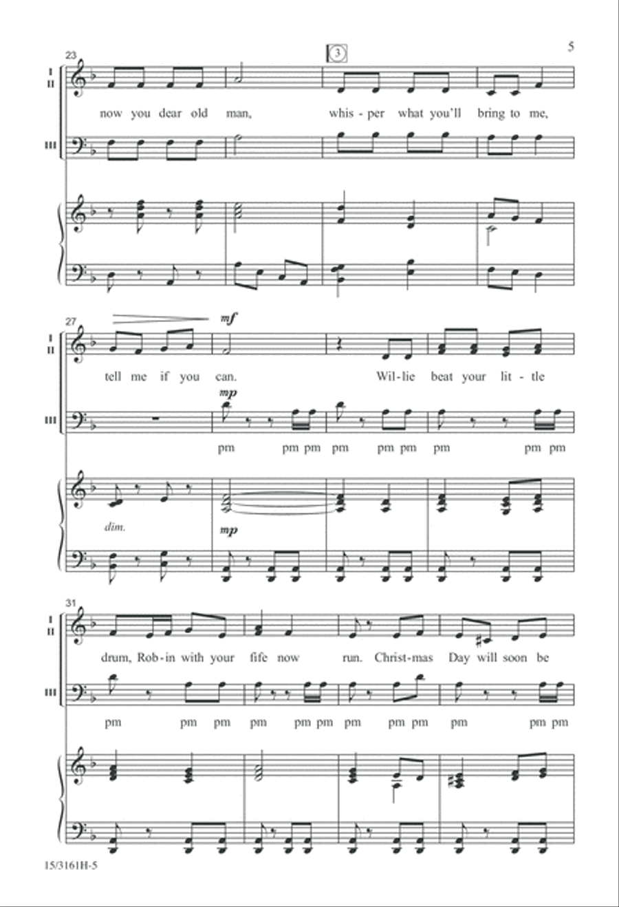 Twelve Carols of Christmas 3-Part scores gallery preview page 5