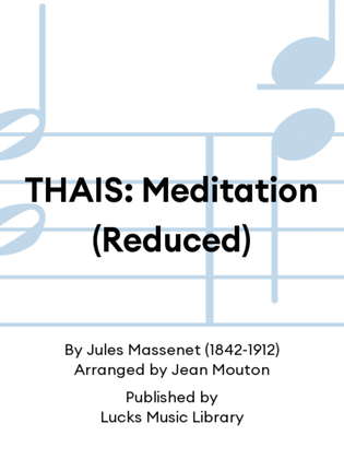 Book cover for THAIS: Meditation (Reduced)