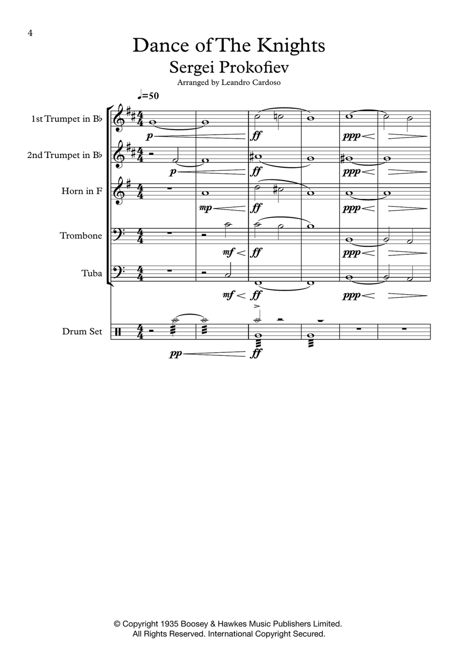 Dance Of The Knights Dance Of The Knights Brass Quintet scores gallery preview page 4