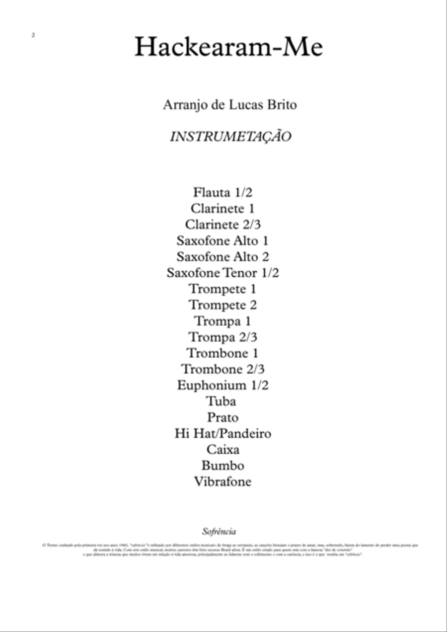 Hackearam-me Hackearam-me Concert Band scores gallery preview page 2