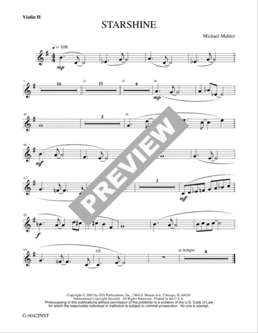 Starshine - Instrument edition Cello scores gallery preview page 3