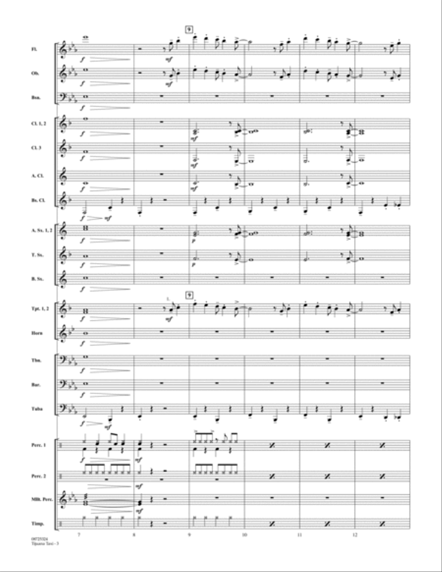 Tijuana Taxi - Full Score Concert Band scores gallery preview page 3