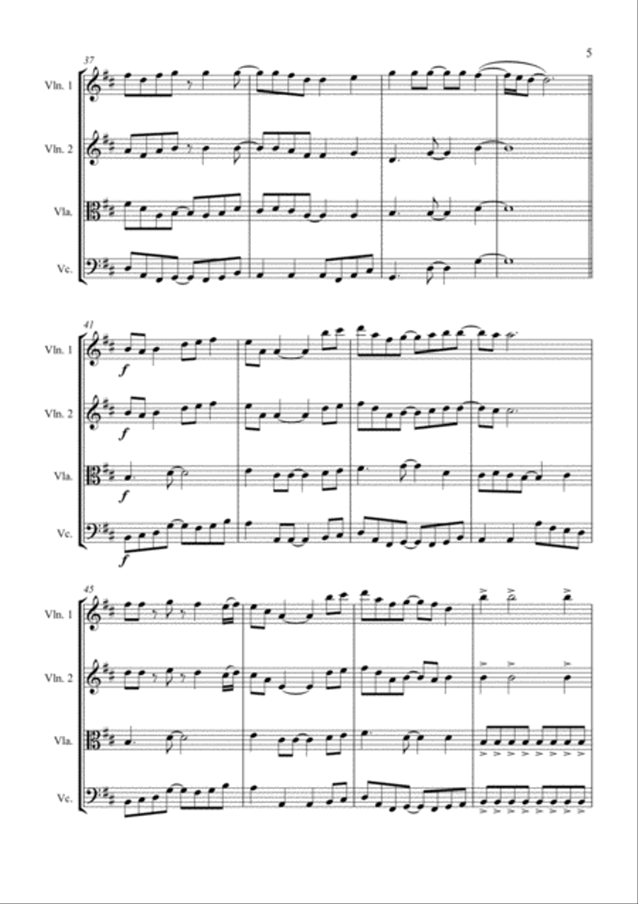 Livin' On A Prayer Livin' On A Prayer String Quartet scores gallery preview page 5