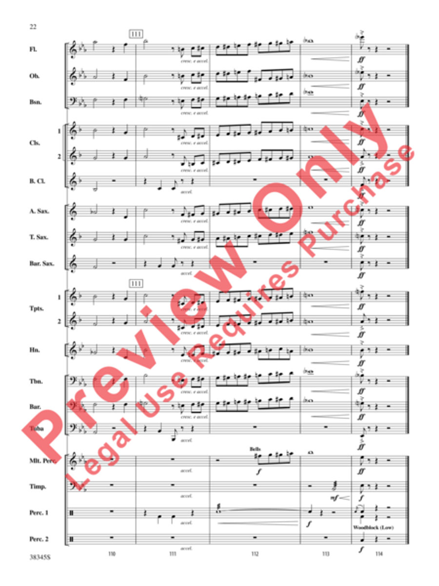Grand Canyon Suite, Themes from Concert Band scores gallery preview page 23
