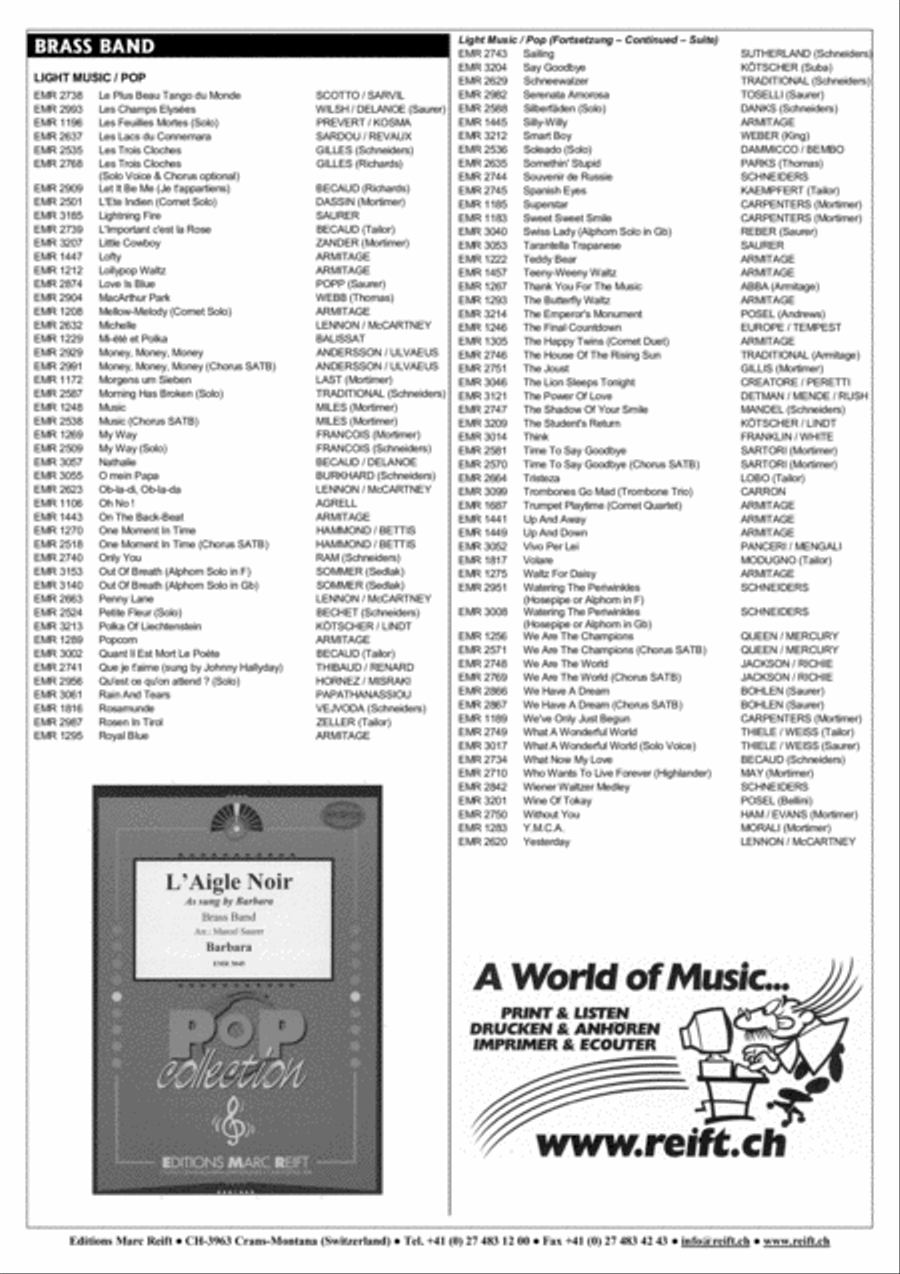 Time To Say Goodbye Brass Band scores gallery preview page 9