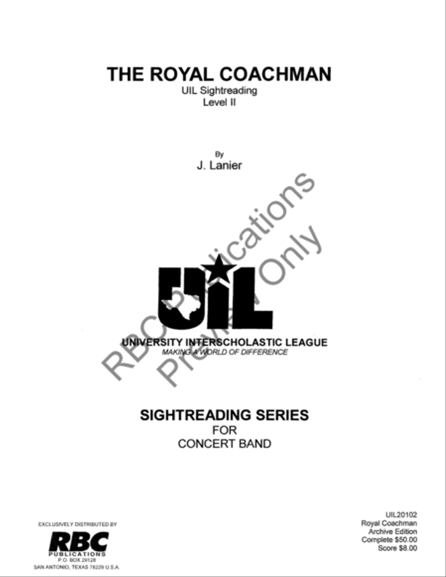 Royal Coachman Royal Coachman Concert Band scores gallery preview page 2