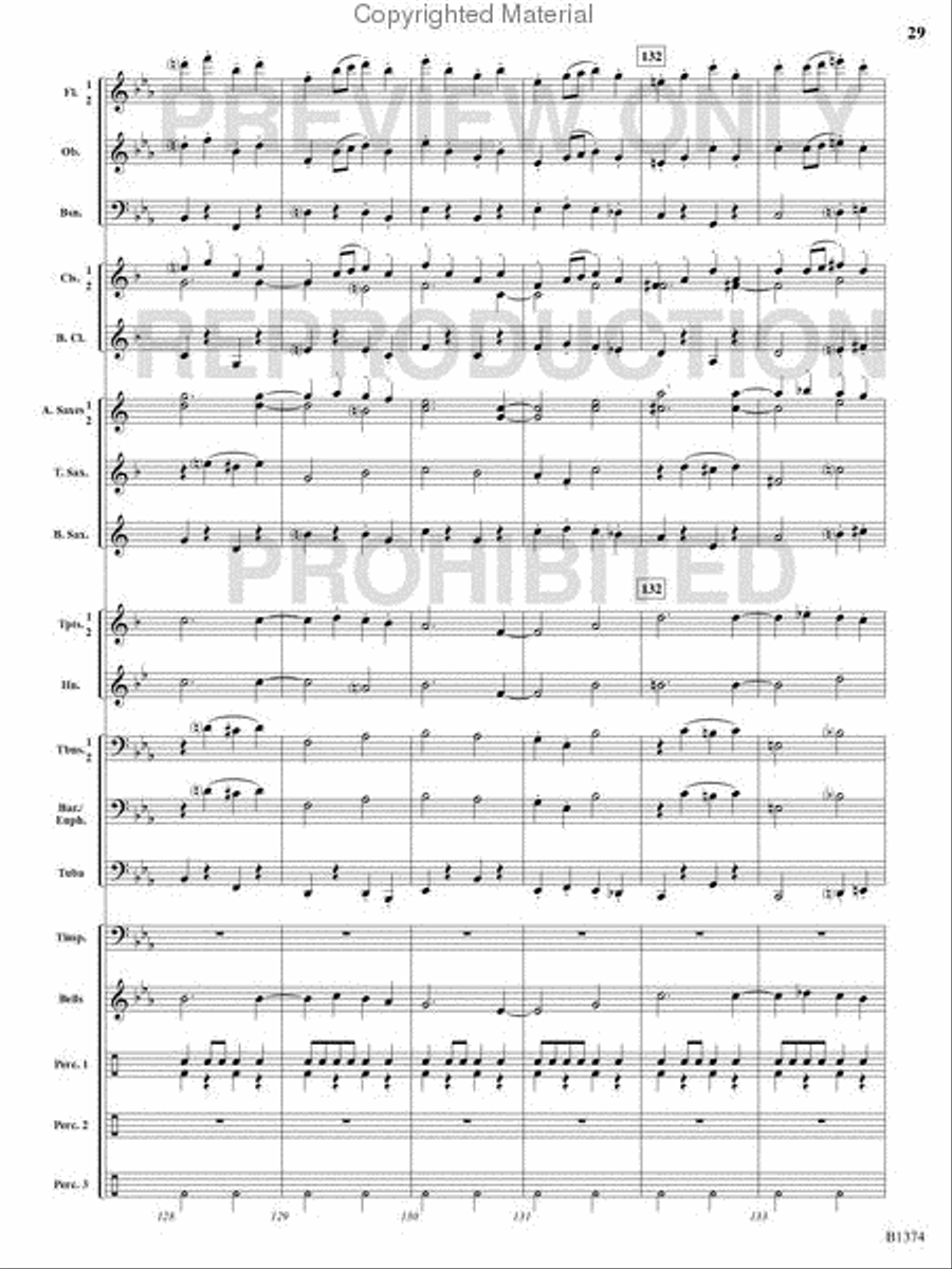 A Stowaway on Santa's Sleigh Concert Band scores gallery preview page 28