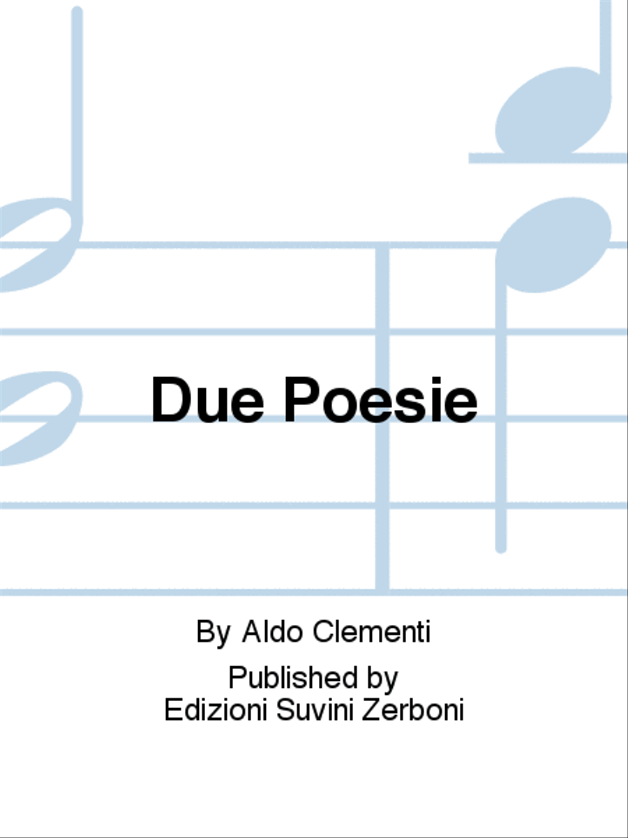 Due Poesie Due Poesie Voice Solo scores gallery preview page 1