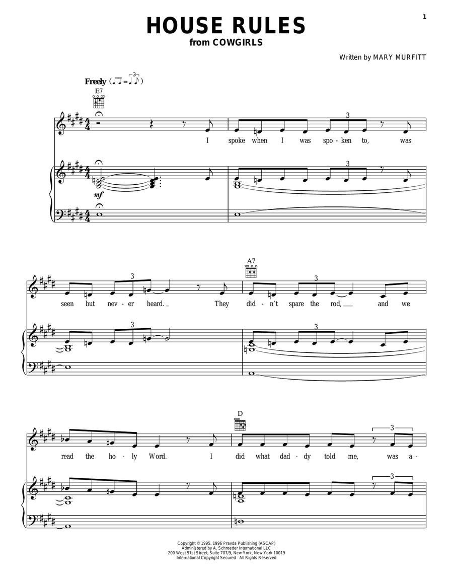 House Rules House Rules Guitar scores gallery preview page 1