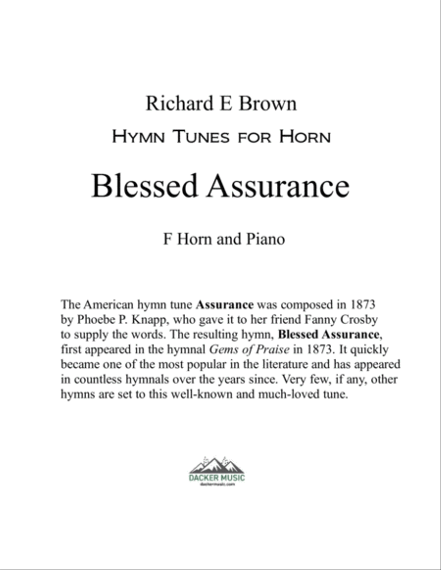 Blessed Assurance Horn scores gallery preview page 2