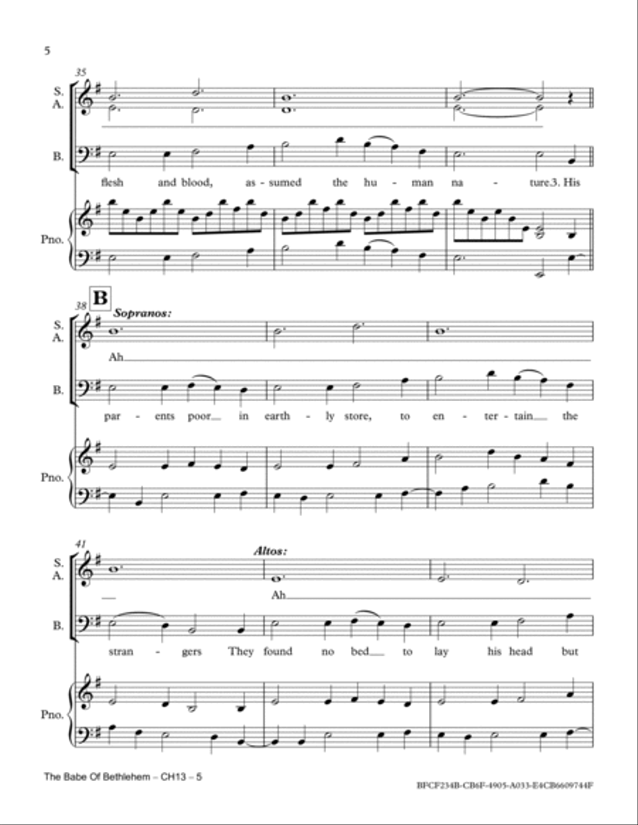 The Babe Of Bethlehem The Babe Of Bethlehem 3-Part scores gallery preview page 6