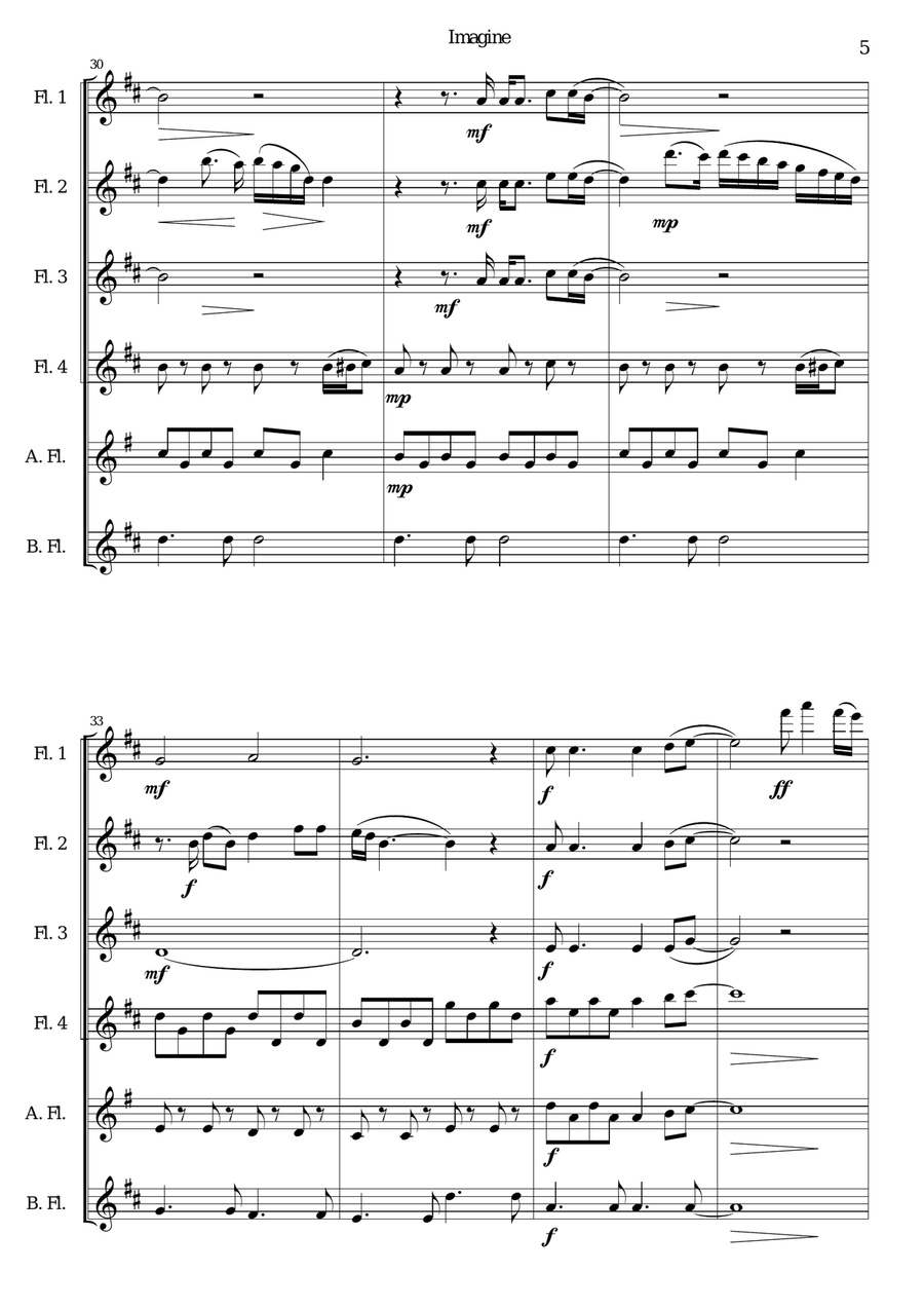 Imagine Woodwind Ensemble scores gallery preview page 5