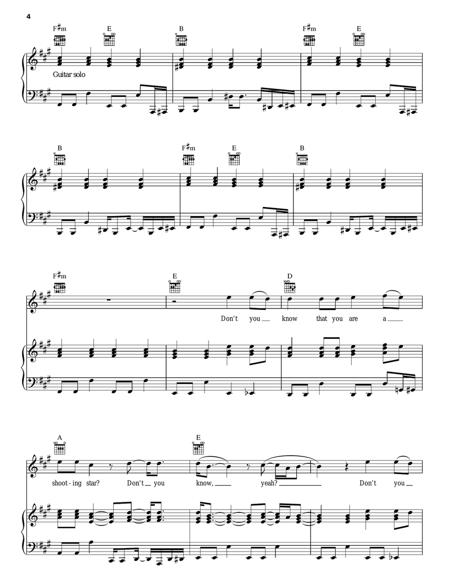 Shooting Star Shooting Star Acoustic Guitar scores gallery preview page 4