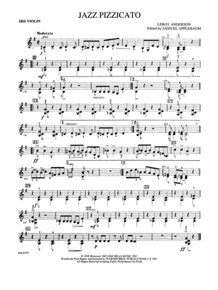 Jazz Pizzicato: 3rd Violin (Viola [TC])