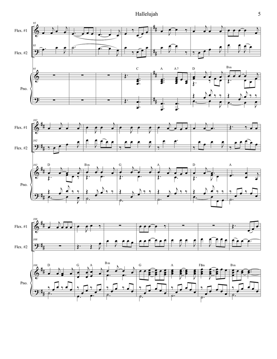 Hallelujah Small Ensemble scores gallery preview page 5