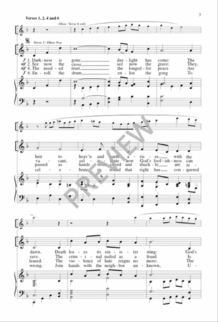 Darkness Is Gone 3-Part scores gallery preview page 3