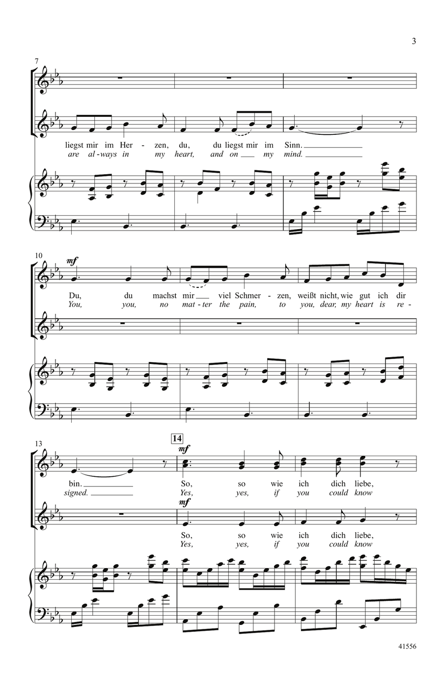 Du, Du Liegst Mir im Herzen by Keith Christopher Choir - Digital Sheet Music page 2