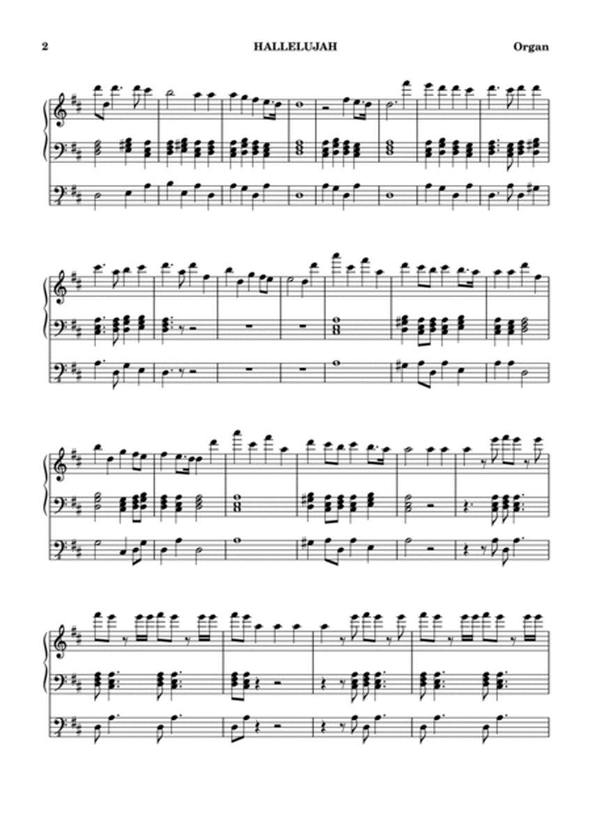 Aleluia (HALLELUJAH), of the Messiah - for Organ and chords image number null