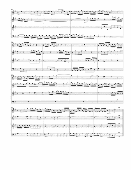 Fugue for organ, BWV 578 (Arrangement for 4 recorders)