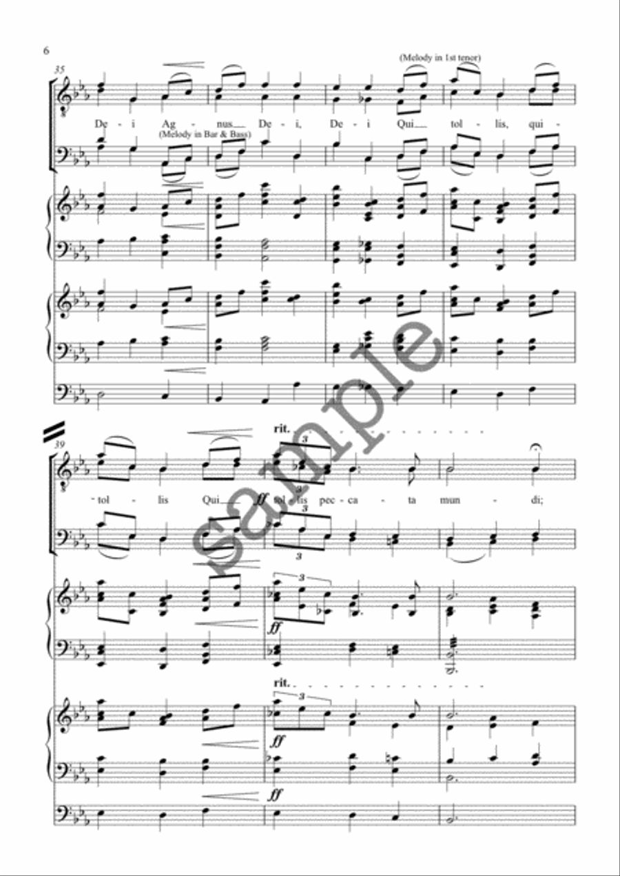 Nimrod (Agnus Dei) TTBB scores gallery preview page 6