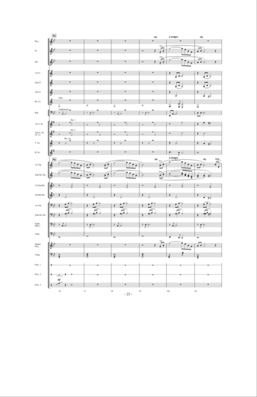 When The Tears Fell Concert Band scores gallery preview page 22