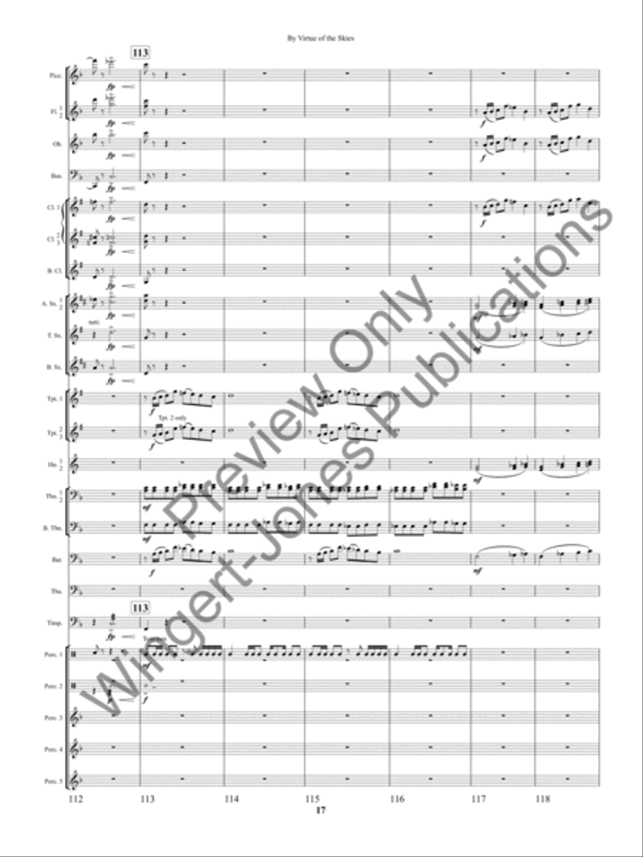 By Virtue of the Skies Concert Band scores gallery preview page 20