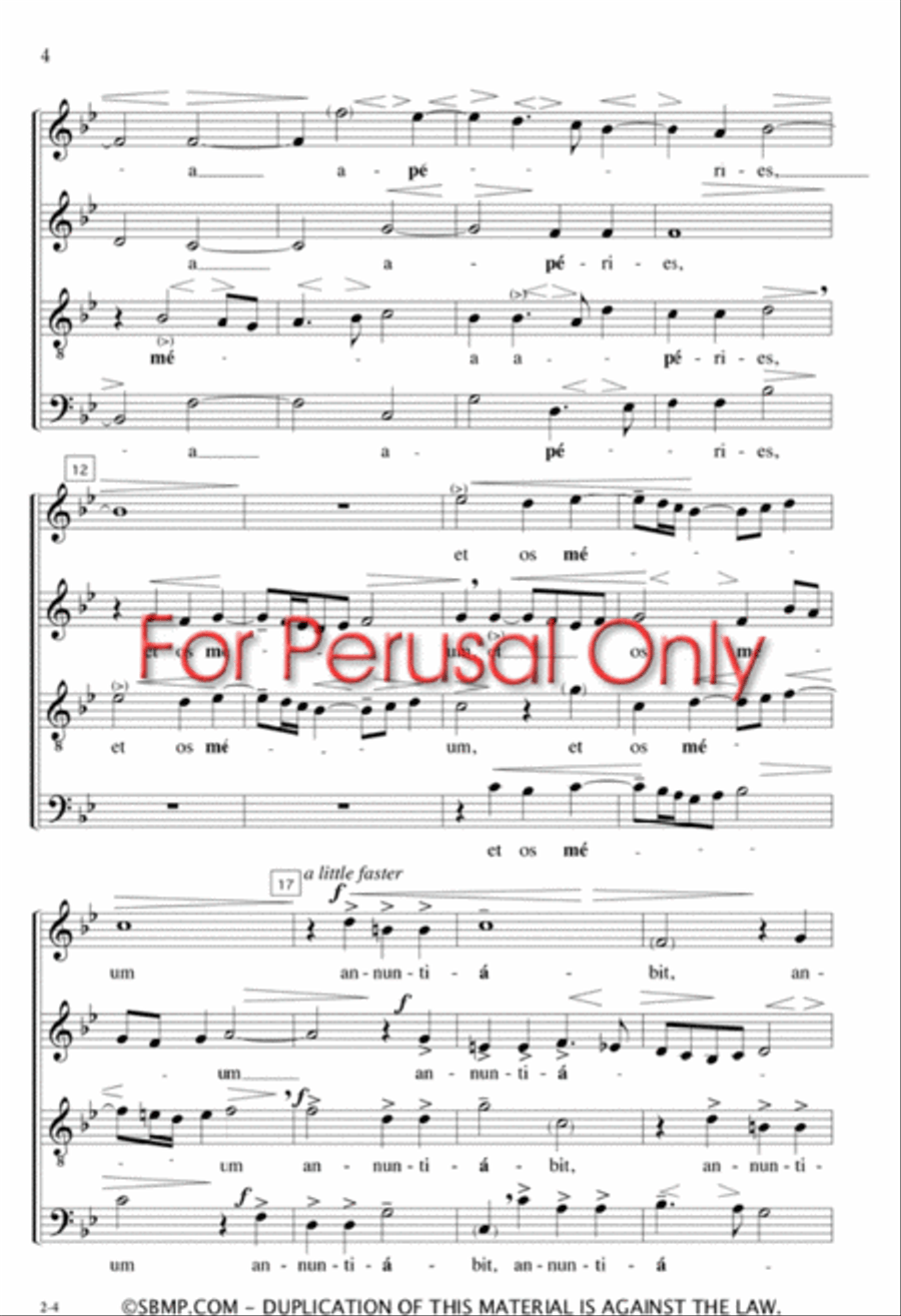 Domine, labia mea aperies - SATB Octavo SSAA scores gallery preview page 3