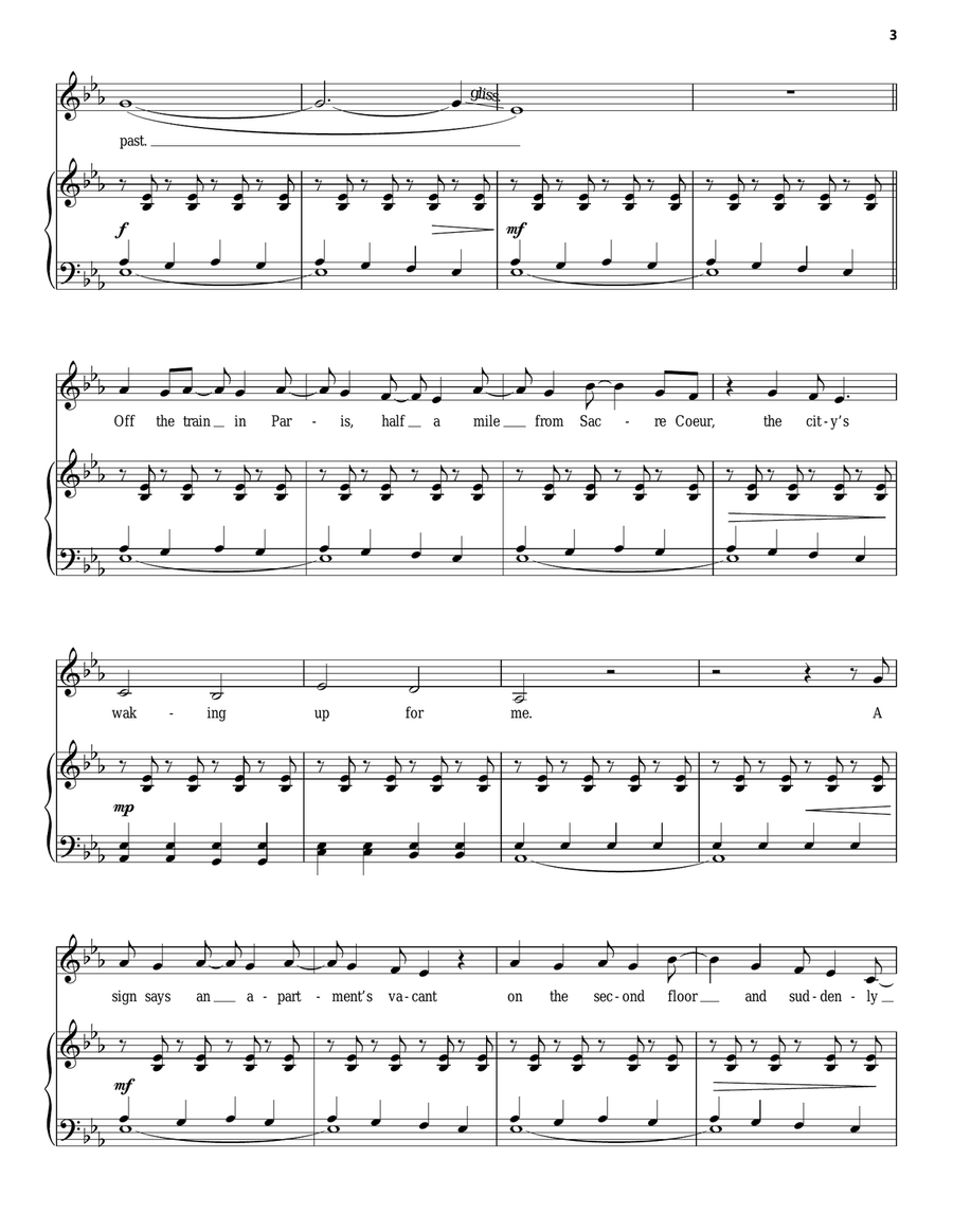 Times Are Hard For Dreamers (from Amélie The Musical) Voice scores gallery preview page 3