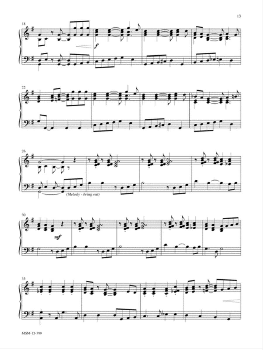 Every Time I Feel the Spirit Piano Solo scores gallery preview page 2