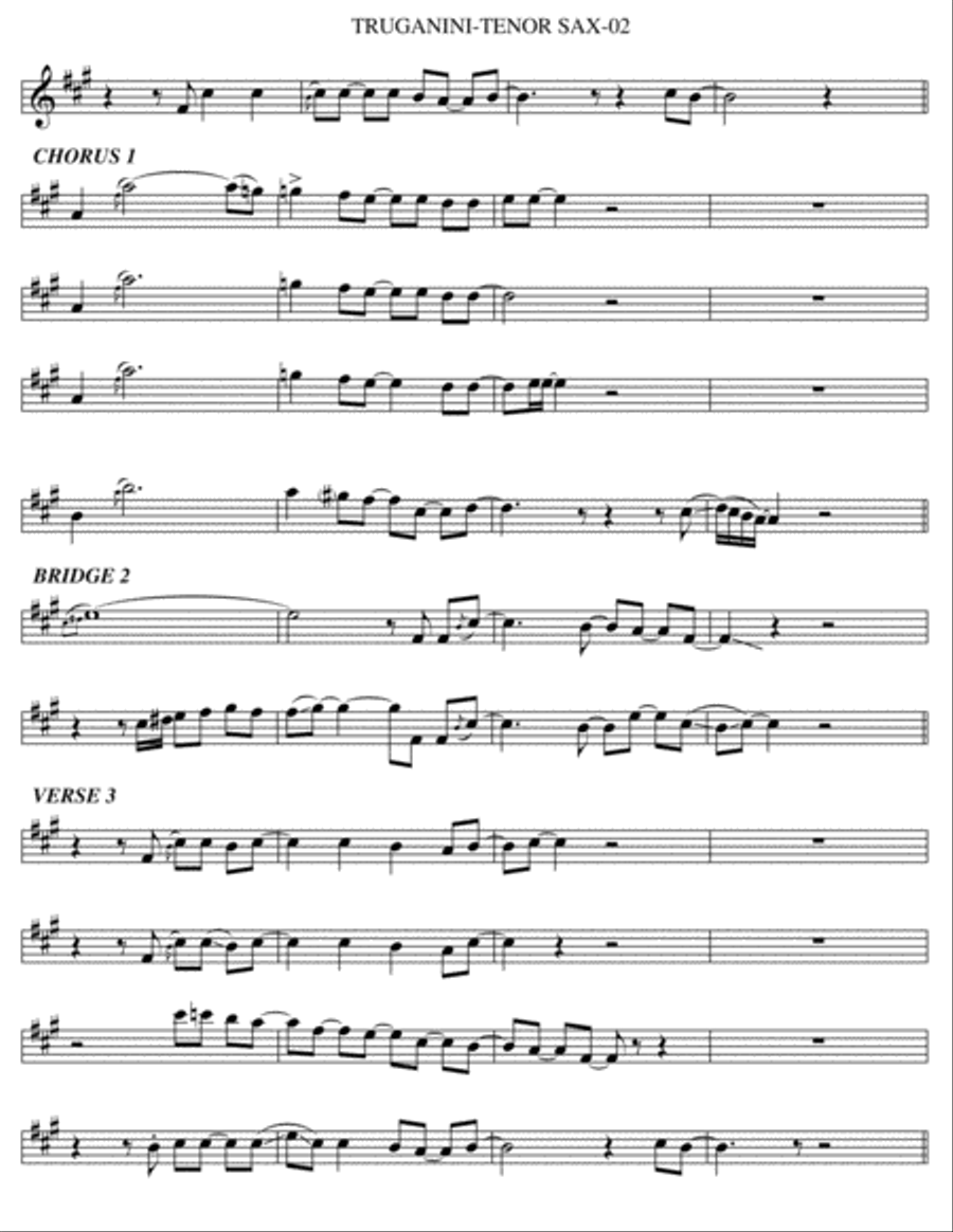 Truganini Truganini Tenor Saxophone scores gallery preview page 2