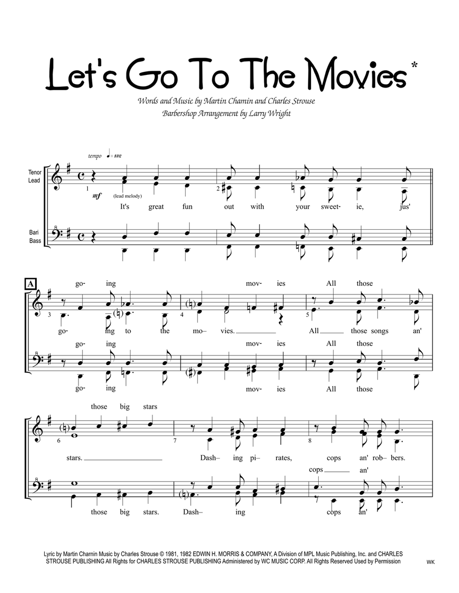 Let's Go To The Movies Let's Go To The Movies SSAA scores gallery preview page 1