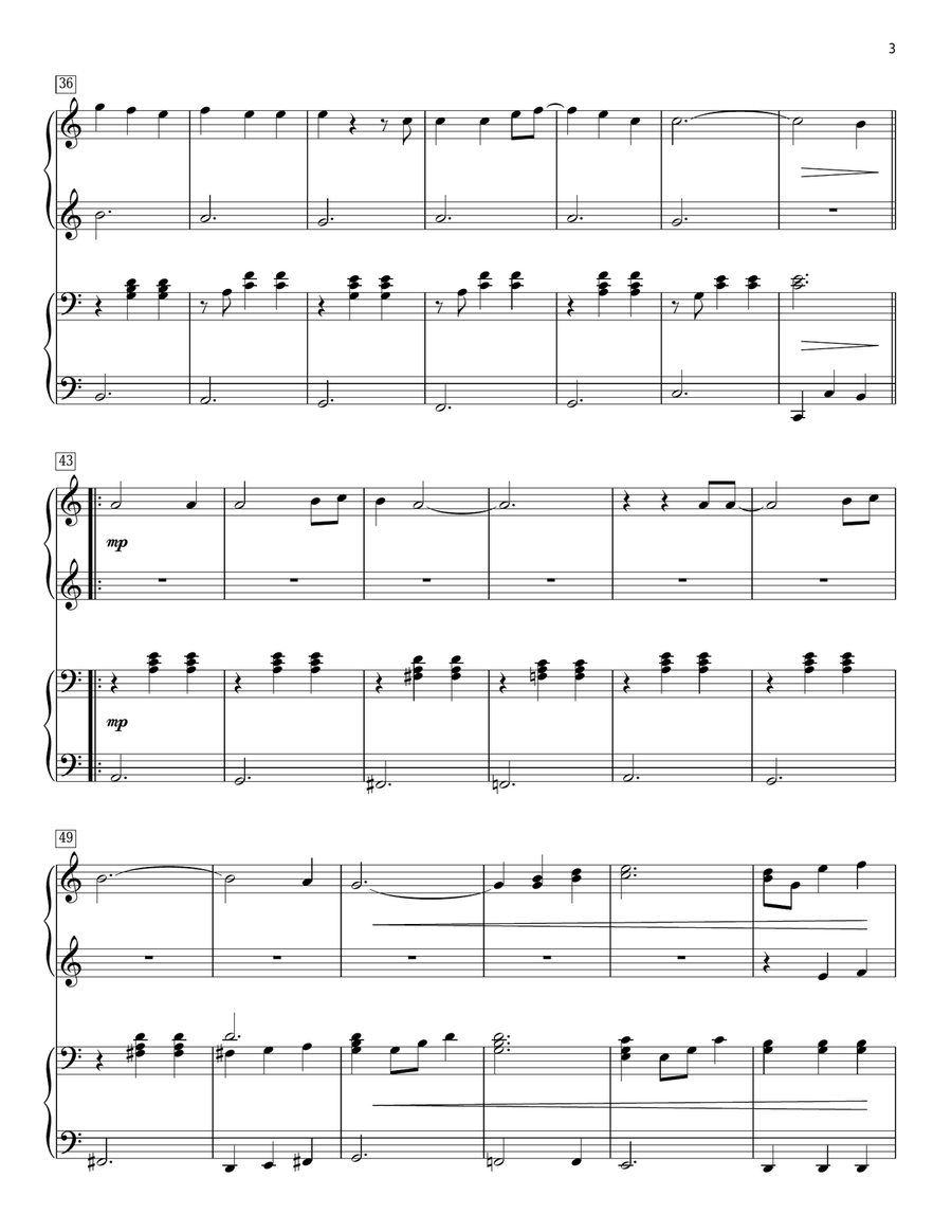 Piano Man Piano Duet scores gallery preview page 3