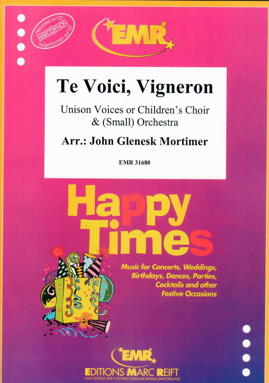 Te Voici, Vigneron Te Voici, Vigneron Unison Choir scores gallery preview page 1