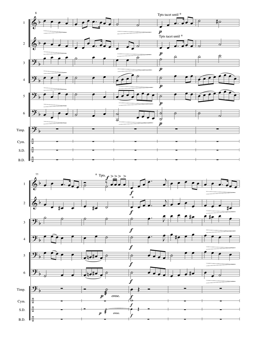 Moldova National Anthem: Limba Noastra Concert Band scores gallery preview page 5